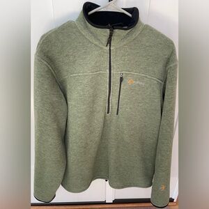 Vintage Moonstone men’s quarter zip fleece jacket heather green large $135